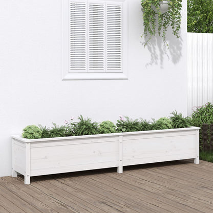 Fioriera Rialzata Giardino Grigia 119,5X82,5X78Cm Massello Pino
