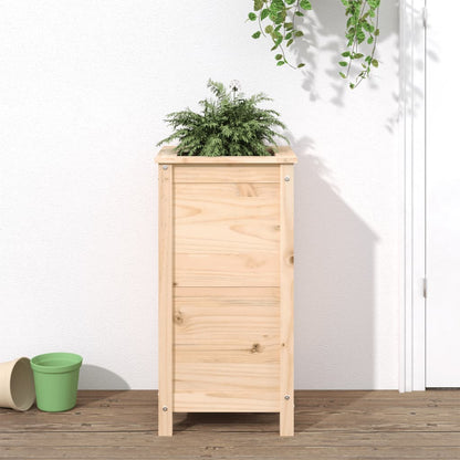 Fioriera Rialzata Giardino Grigia 119,5X82,5X78Cm Massello Pino