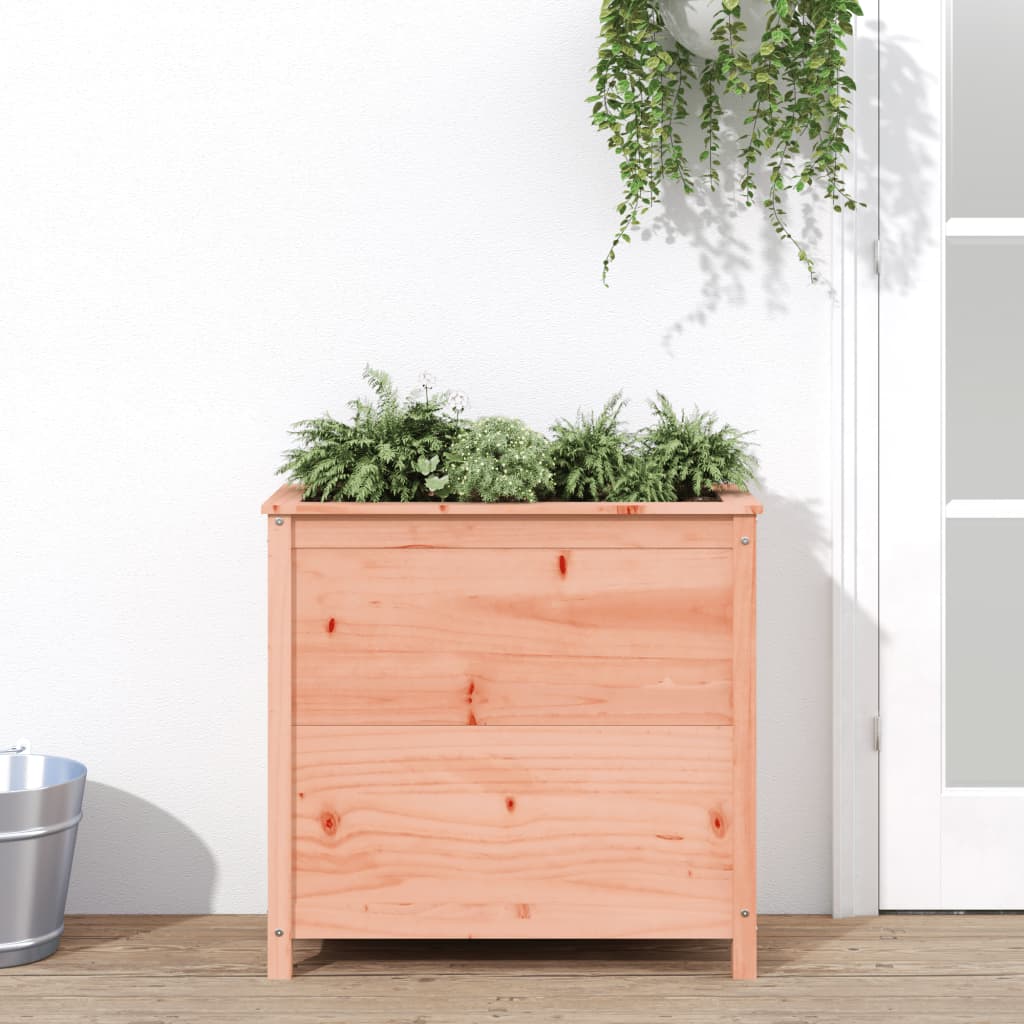 Fioriera Rialzata Giardino Grigia 119,5X82,5X78Cm Massello Pino