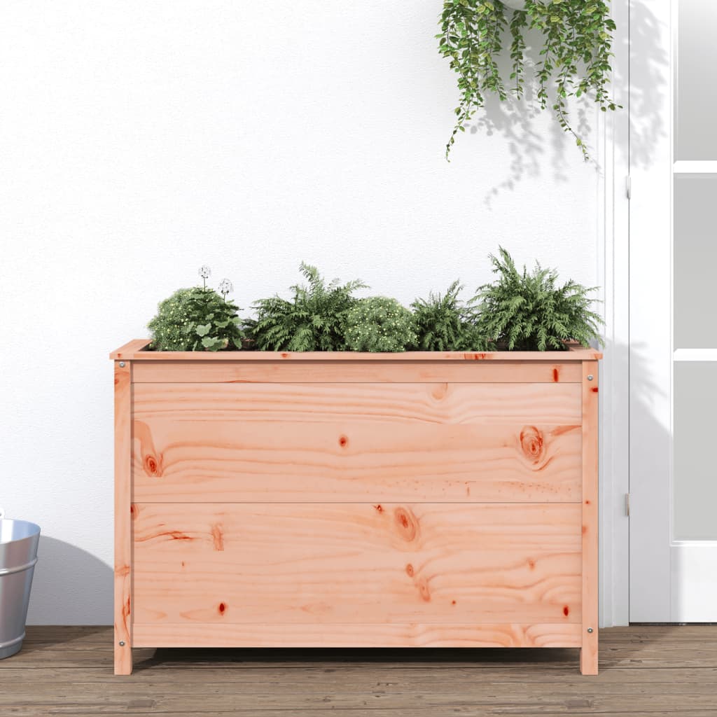 Fioriera Rialzata Giardino Grigia 119,5X82,5X78Cm Massello Pino