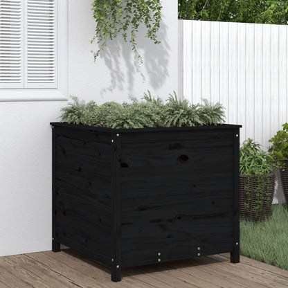 Fioriera Rialzata Giardino Grigia 119,5X82,5X78Cm Massello Pino