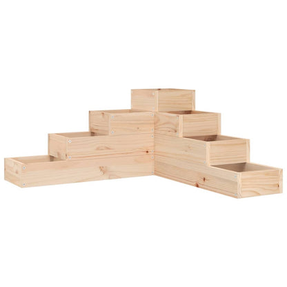 Fioriera Da Giardino 4 Ripiani 80,5X79X36Cm Legno Massello Pino