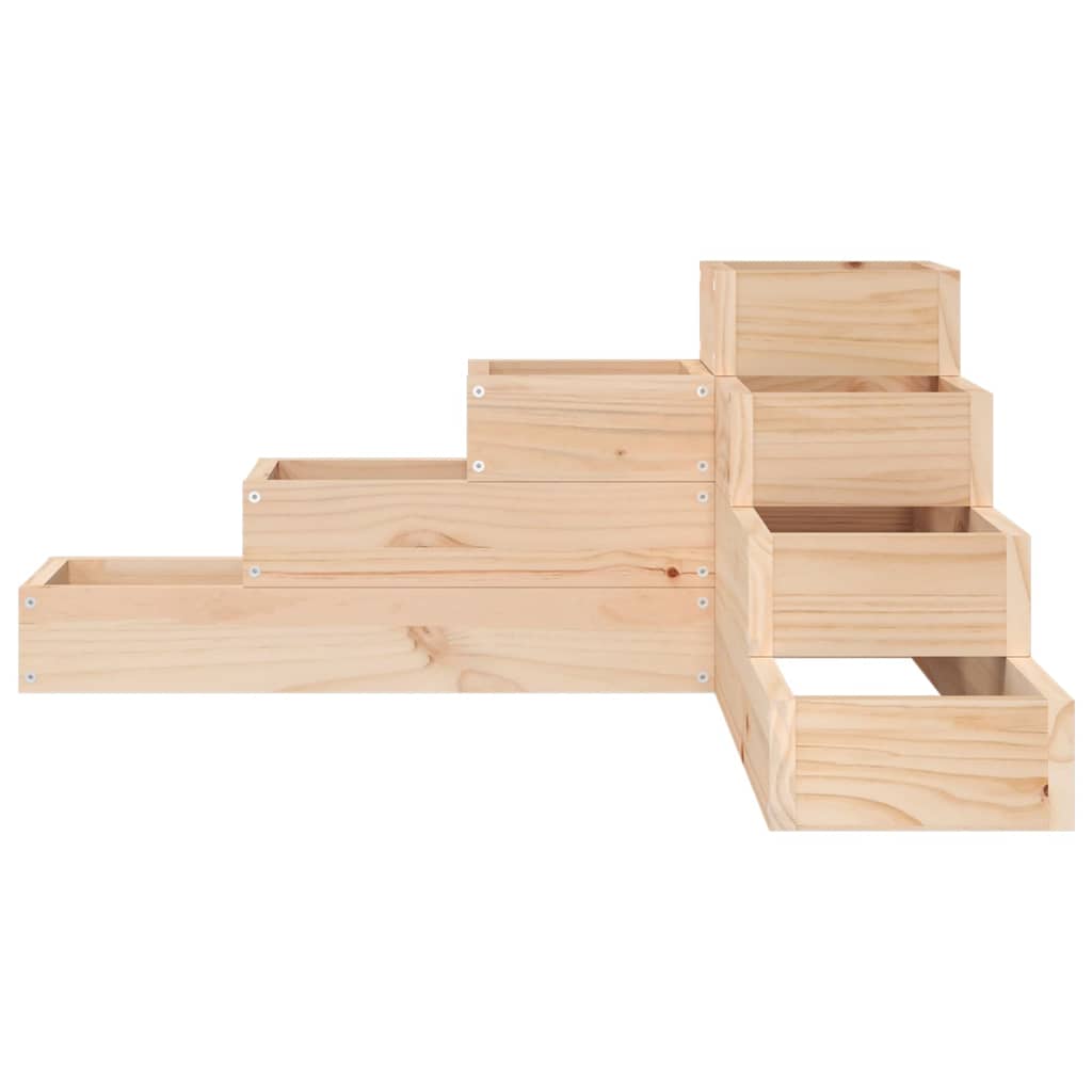 Fioriera Da Giardino 4 Ripiani 80,5X79X36Cm Legno Massello Pino