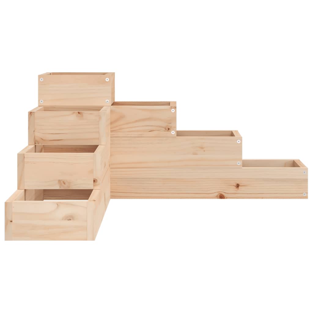 Fioriera Da Giardino 4 Ripiani 80,5X79X36Cm Legno Massello Pino