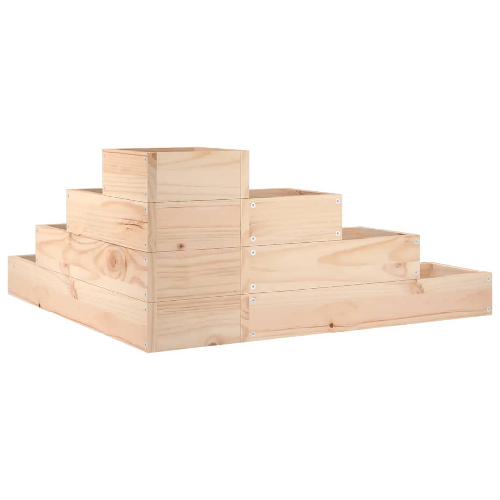Fioriera Da Giardino 4 Ripiani 80,5X79X36Cm Legno Massello Pino