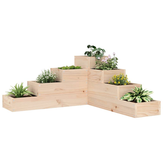 Fioriera Da Giardino 4 Ripiani 80,5X79X36Cm Legno Massello Pino