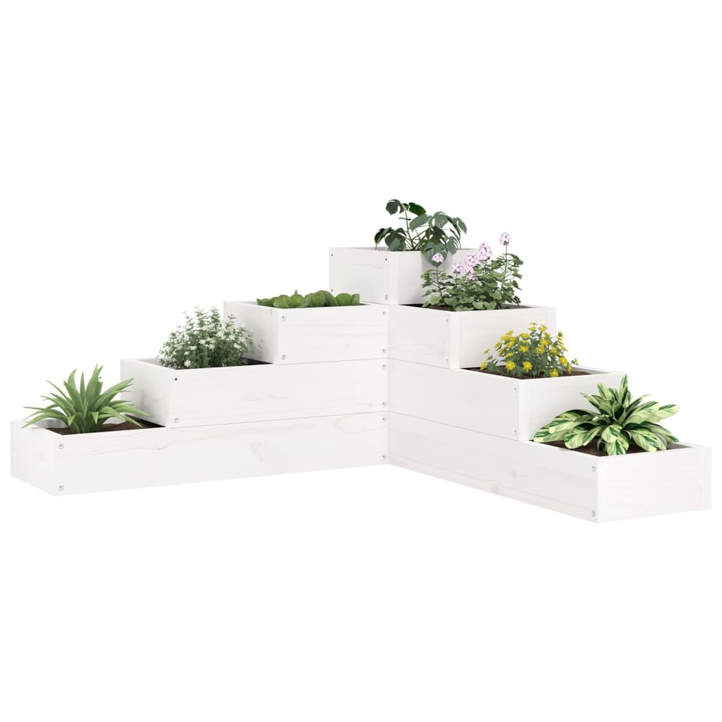 Fioriera Da Giardino 4 Ripiani 80,5X79X36Cm Legno Massello Pino