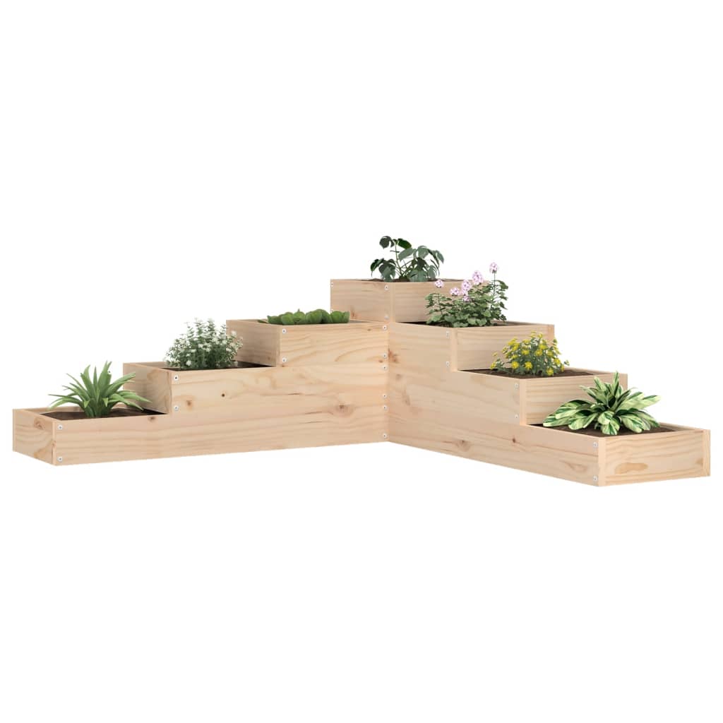 Fioriera Da Giardino 4 Ripiani 80,5X79X36Cm Legno Massello Pino