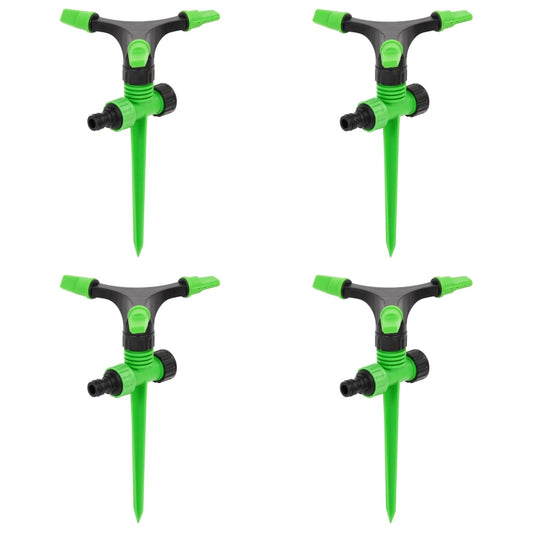 Irrigatori Rotanti 4 Pz Verdi E Neri 16X13,5X25,5 Cm Abs E Pp