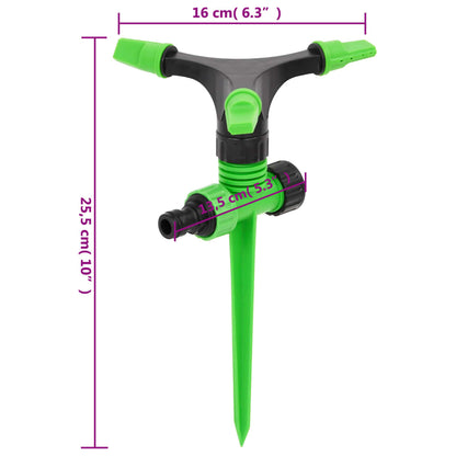 Irrigatori Rotanti 4 Pz Verdi E Neri 16X13,5X25,5 Cm Abs E Pp