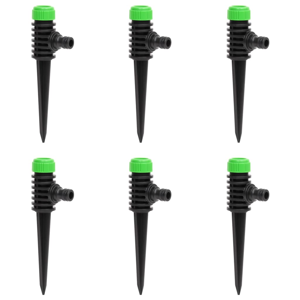 Irrigatori Rotanti 6 Pz Verdi E Neri 3X6X19,5 Cm Abs E Pp