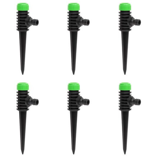Irrigatori Rotanti 6 Pz Verdi E Neri 3X6X19,5 Cm Abs E Pp