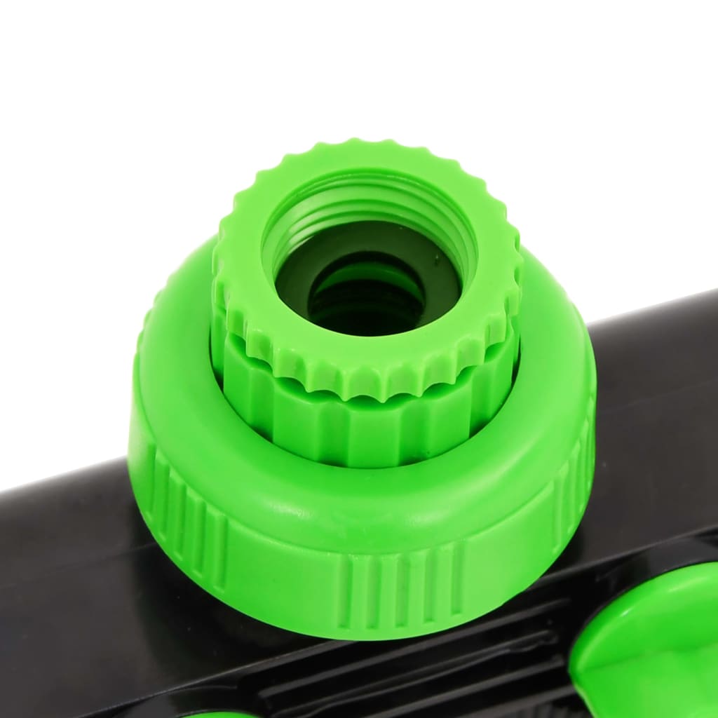 Adattatore Rubinetto A 4 Vie Verde E Nero 19,5X6X11 Cm Abs E Pp