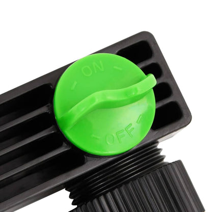 Adattatore Rubinetto A 4 Vie Verde E Nero 19,5X6X11 Cm Abs E Pp