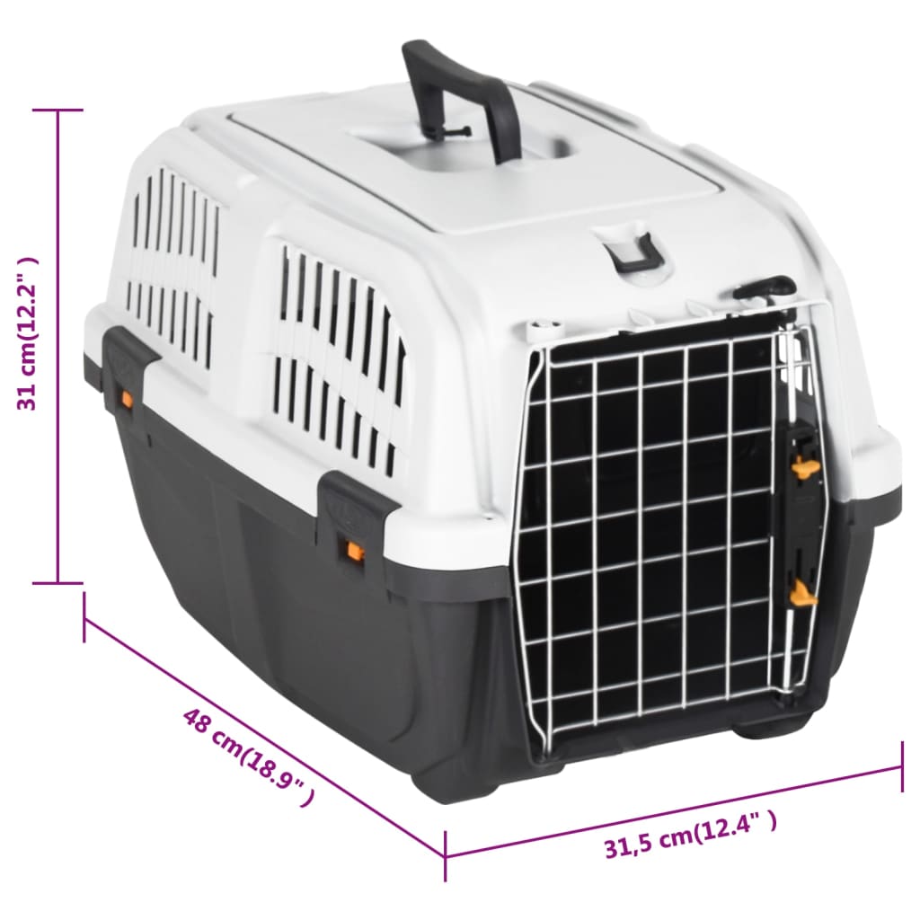Trasportino Animali Porta Metallo 48X31,5X31Cm Polipropilene