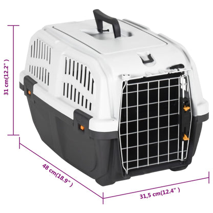 Trasportino Animali Porta Metallo 48X31,5X31Cm Polipropilene