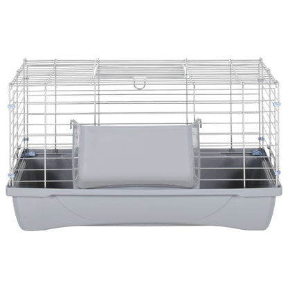 Gabbia Animali Piccoli Grigia 58X32X31Cm Polipropilene Metallo
