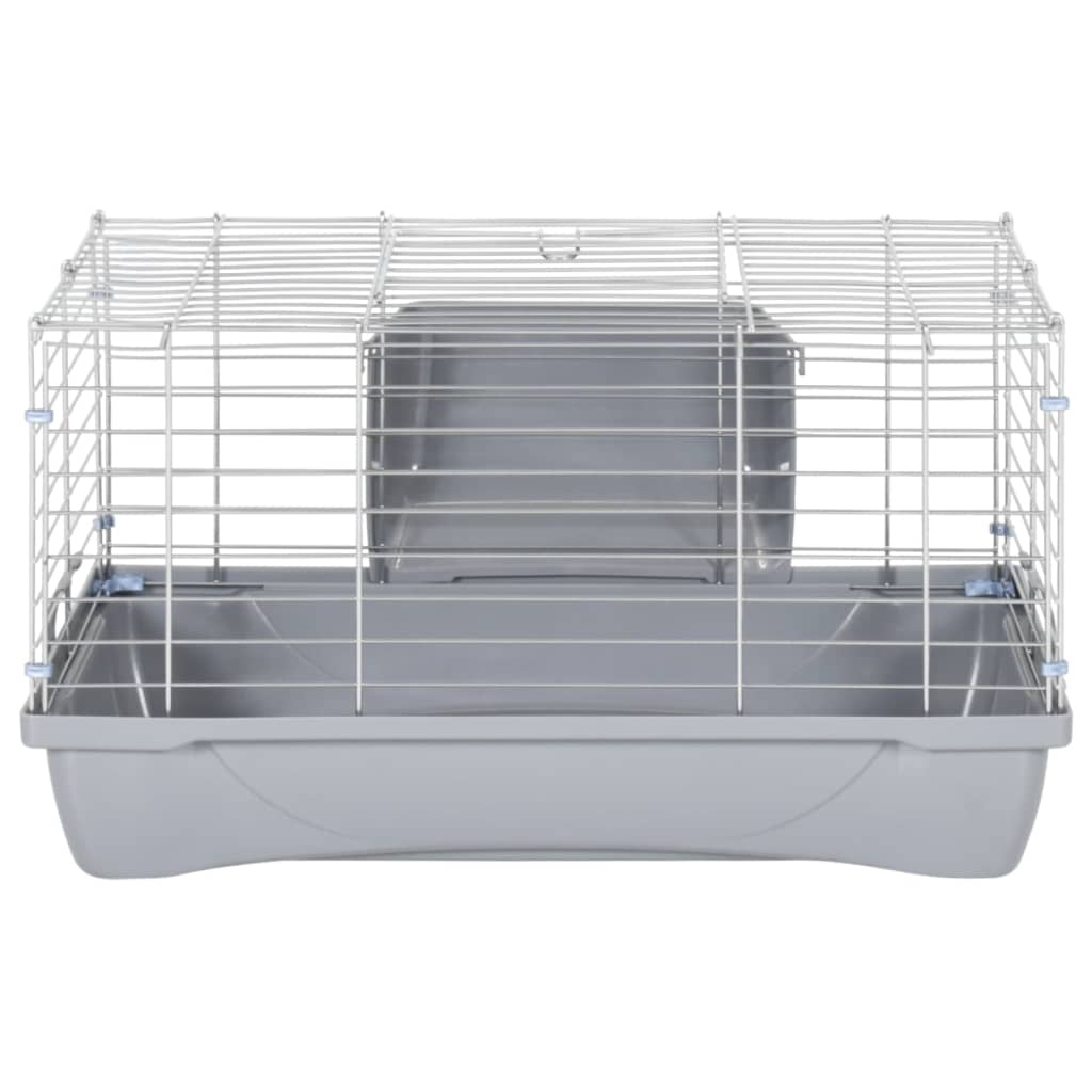 Gabbia Animali Piccoli Grigia 58X32X31Cm Polipropilene Metallo