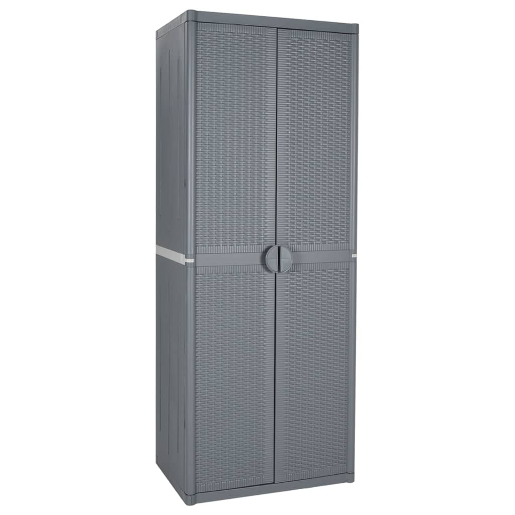 Armadio Da Giardino 65X45X172 Cm In Pp Aspetto Legno