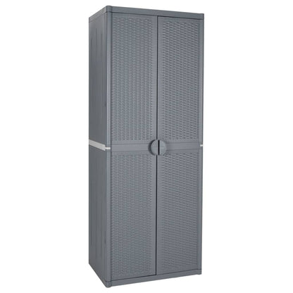 Armadio Da Giardino 65X45X172 Cm In Pp Aspetto Legno