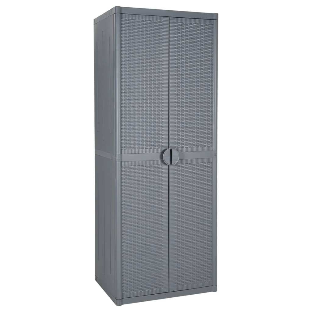Armadio Da Giardino 65X45X172 Cm In Pp Aspetto Legno