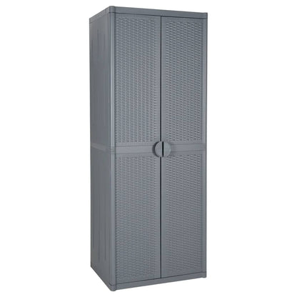Armadio Da Giardino 65X45X172 Cm In Pp Aspetto Legno