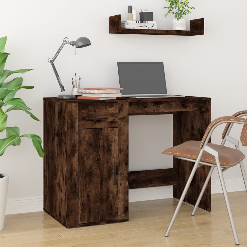 Scrivania Con Armadietto In Legno Multistrato