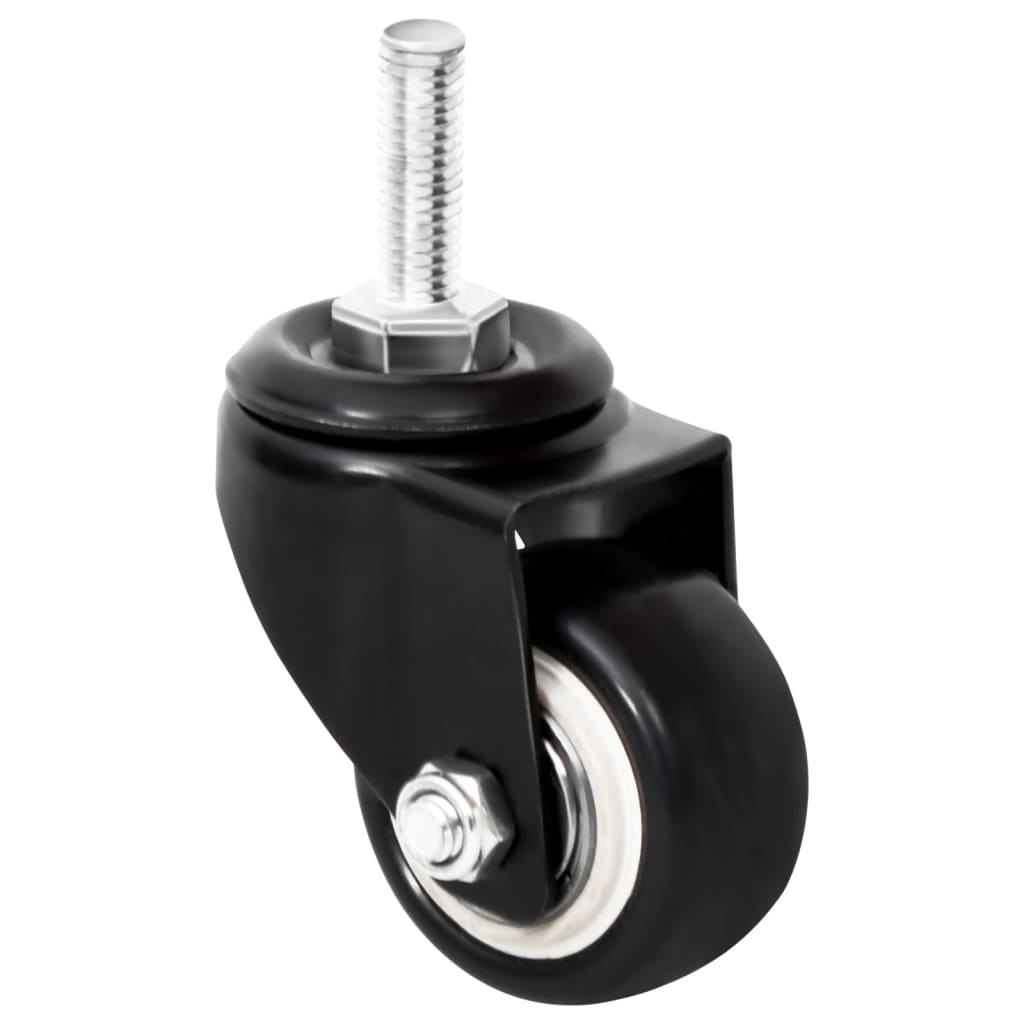Ruote Per Fioriera 4 Pz Nere 8X3,5X8 Cm Ferro
