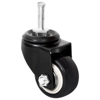 Ruote Per Fioriera 4 Pz Nere 8X3,5X8 Cm Ferro
