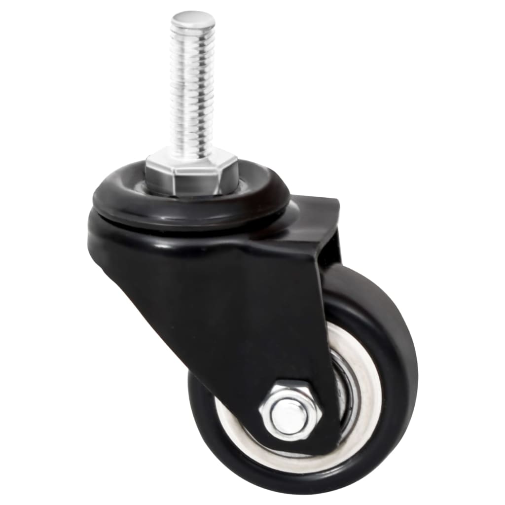Ruote Per Fioriera 4 Pz Nere 8X3,5X8 Cm Ferro