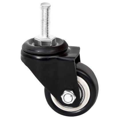 Ruote Per Fioriera 4 Pz Nere 8X3,5X8 Cm Ferro