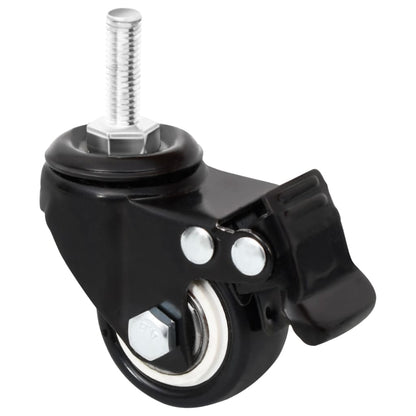 Ruote Per Fioriera 4 Pz Nere 8X3,5X8 Cm Ferro