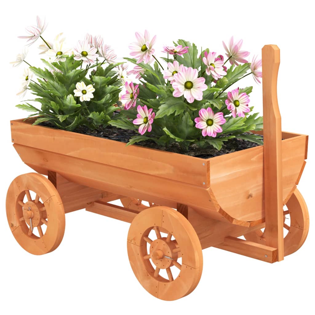Carro Decorativo 70X43X54 Cm In Legno Massello Di Abete Nero