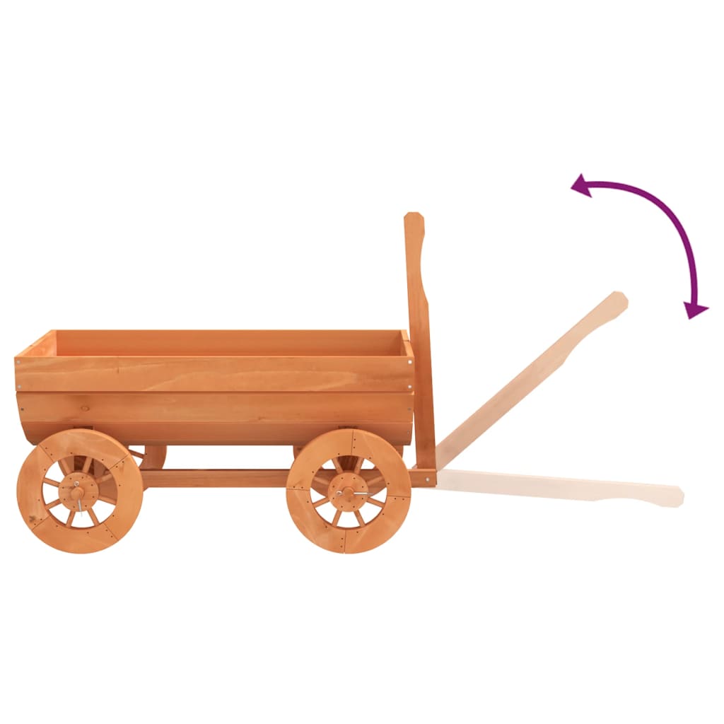 Carro Decorativo 70X43X54 Cm In Legno Massello Di Abete Nero