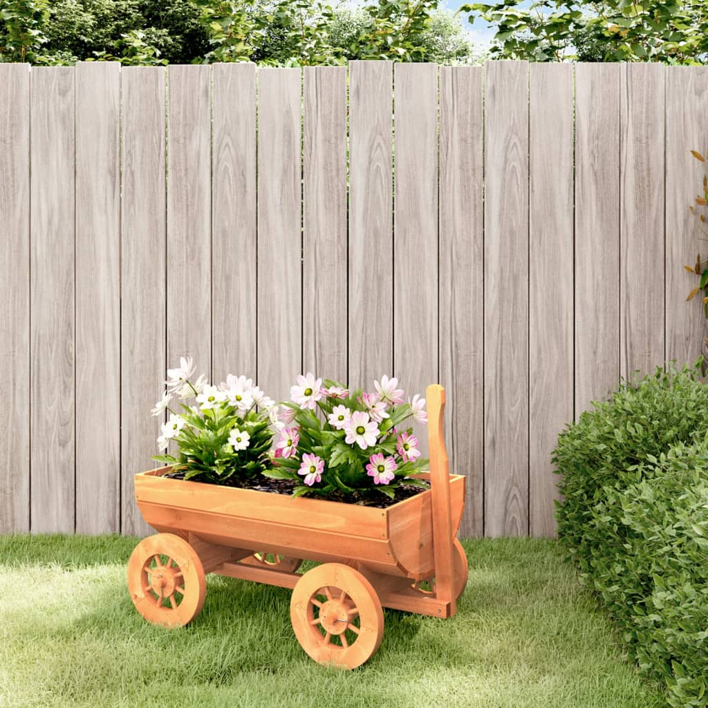 Carro Decorativo 70X43X54 Cm In Legno Massello Di Abete Nero