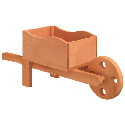 Fioriere A Carriola 2 Pz 47X15X19 Cm Legno Massello Di Abete Marrone Scuro