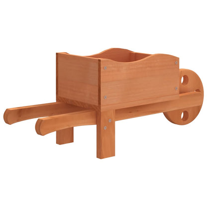 Fioriere A Carriola 2 Pz 47X15X19 Cm Legno Massello Di Abete Marrone Scuro