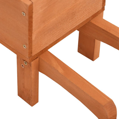 Fioriere A Carriola 2 Pz 47X15X19 Cm Legno Massello Di Abete Marrone Scuro