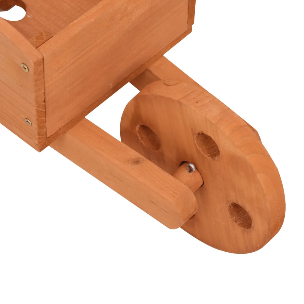 Fioriere A Carriola 2 Pz 47X15X19 Cm Legno Massello Di Abete Marrone Scuro