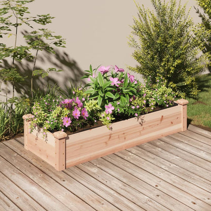 Fioriera Rialzata Da Giardino Fodera 120X60X25Cm Massello Abete