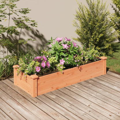 Fioriera Rialzata Da Giardino Fodera 120X60X25Cm Massello Abete