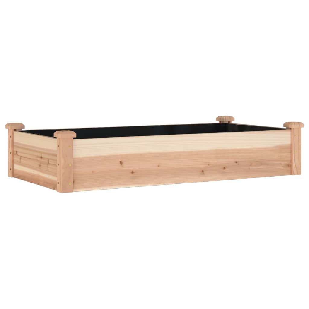 Fioriera Rialzata Da Giardino Fodera 120X60X25Cm Massello Abete