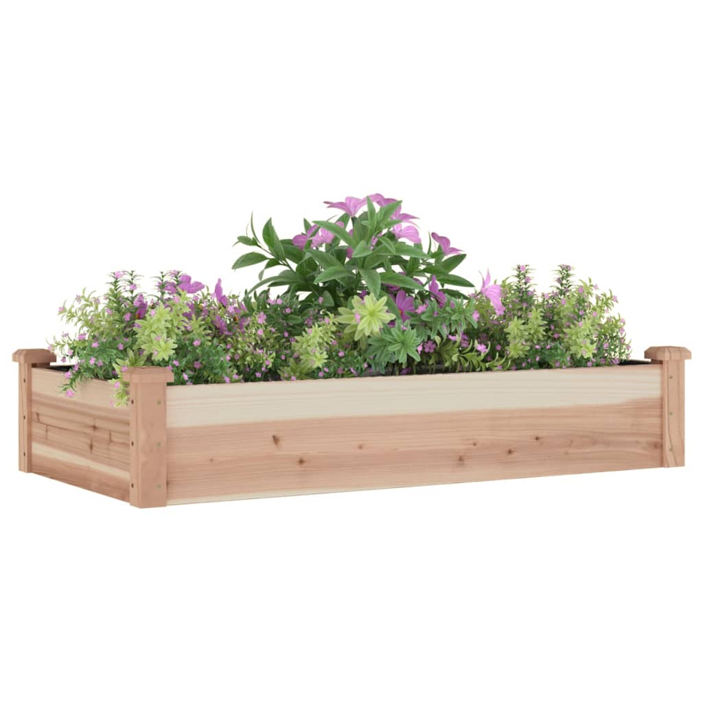 Fioriera Rialzata Da Giardino Fodera 120X60X25Cm Massello Abete