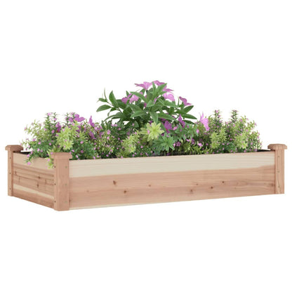 Fioriera Rialzata Da Giardino Fodera 120X60X25Cm Massello Abete