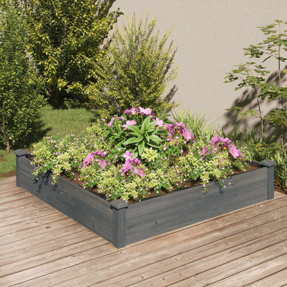 Fioriera Rialzata Da Giardino Fodera 120X60X25Cm Massello Abete