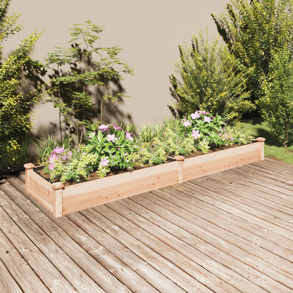 Fioriera Rialzata Da Giardino Fodera 120X60X25Cm Massello Abete
