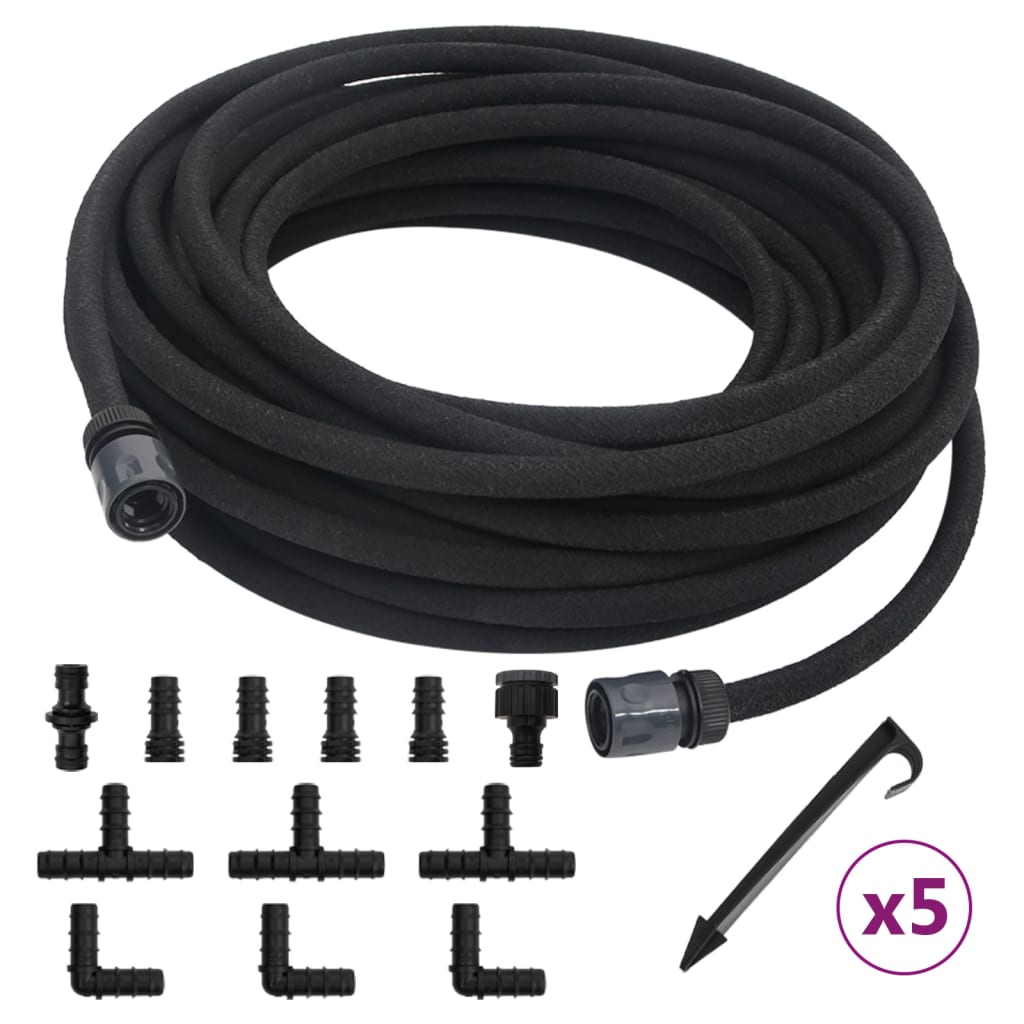 Tubo Di Irrigazione Da Giardino 0,6&quot; In Gomma Nero