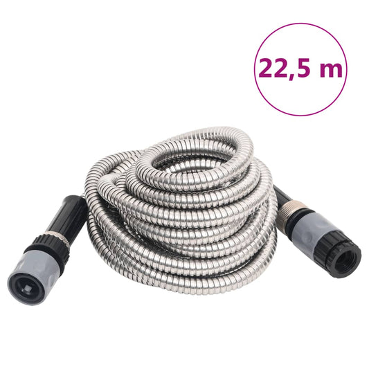 Tubo Da Giardino Con Ugello Spray Argento 20,6&quot; 22,5 M Acciaio