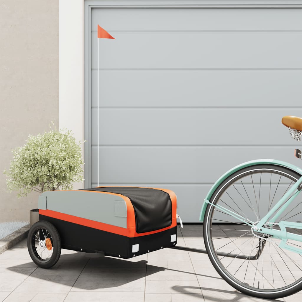 Rimorchio Da Bici Nero E 30 Kg In Ferro