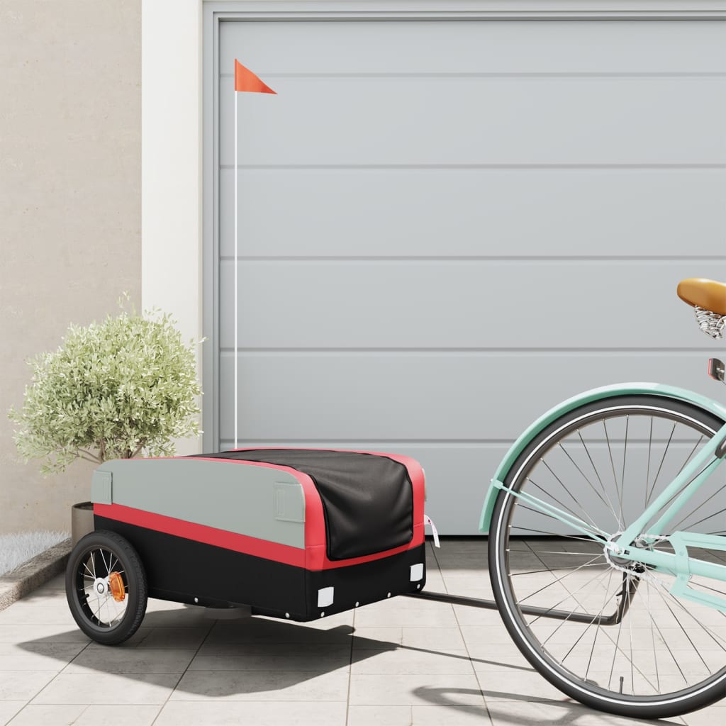 Rimorchio Da Bici Nero E 30 Kg In Ferro